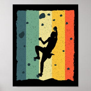 Cool Bouldering For Men Women Kids Boulderer Wall  Poster
