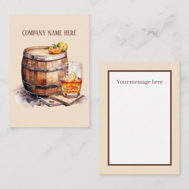 Cool Bourbon add message Card (Front/Back)