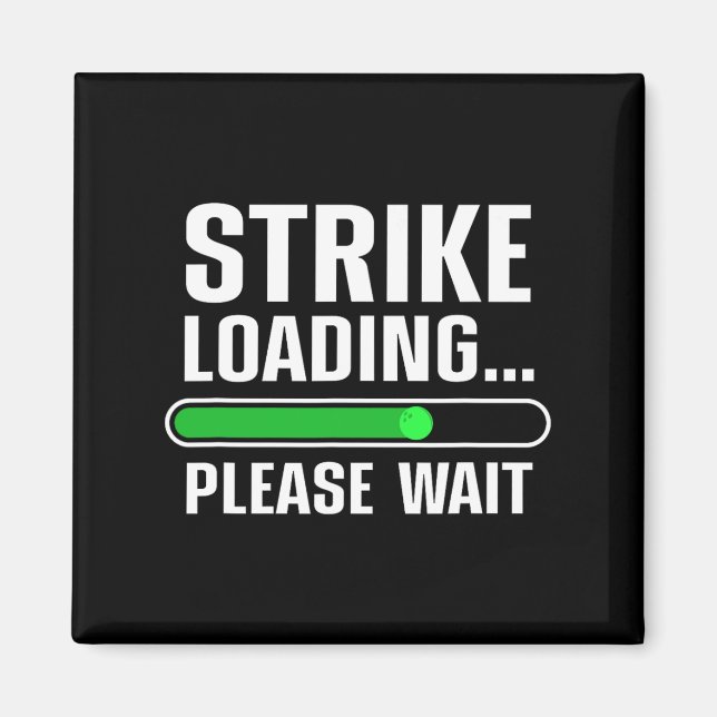 Cool Bowling Art For Men Women Kids Bowler Bowling Magnet (Front)