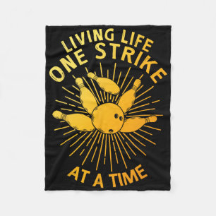 Cool Bowling Art For Men Women Kids Strike Team Ga Fleece Blanket