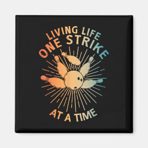 Cool Bowling Art For Men Women Kids Strike Team Ga Magnet
