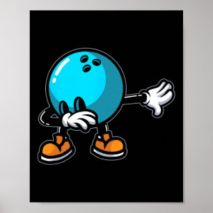 Cool Bowling Art For Men Women Youth Kids Bowl Bow Poster