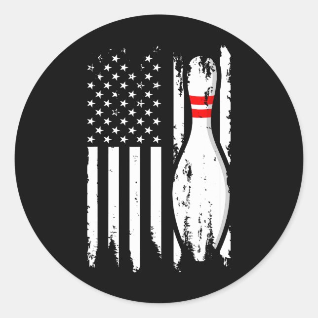 Cool Bowling Design For Men Women Bowler Bowling P Classic Round Sticker (Front)