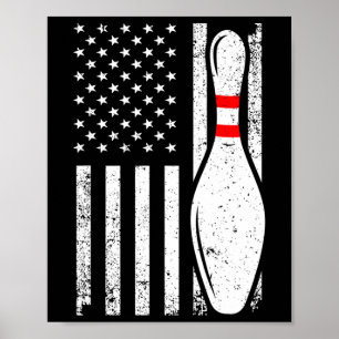 Cool Bowling Design For Men Women Bowler Bowling P Poster