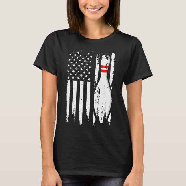 Cool Bowling Design For Men Women Bowler Bowling P T-Shirt (Front)