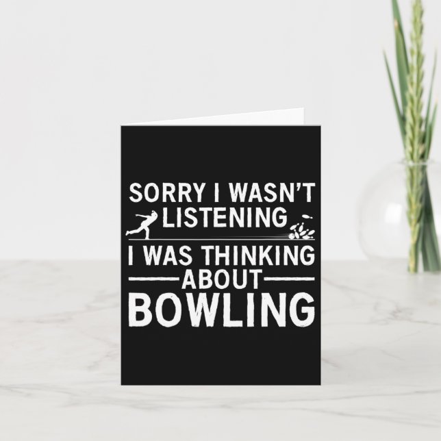 Cool Bowling For Men Women Bowler Spare Me Bowling Card (Front)