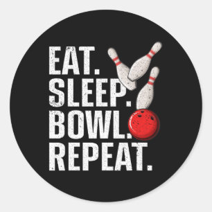 Cool Bowling For Men Women Bowling League Team Spo Classic Round Sticker