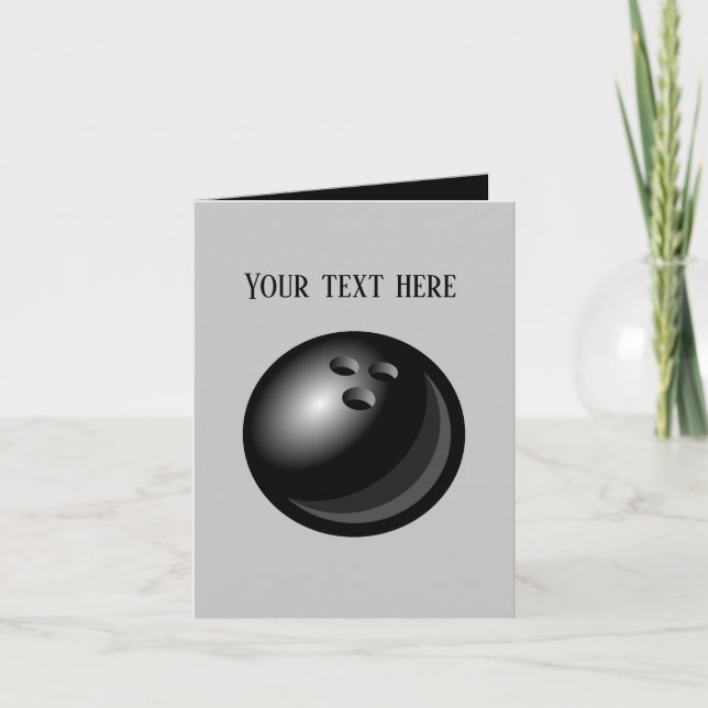 Cool bowling lovers add message card (Front)
