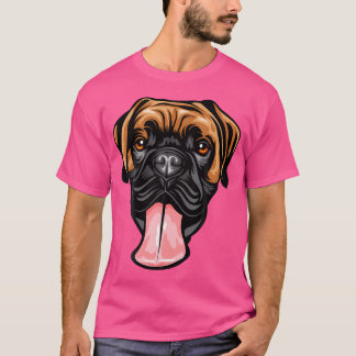 Cool Boxer Dog Face T-Shirt