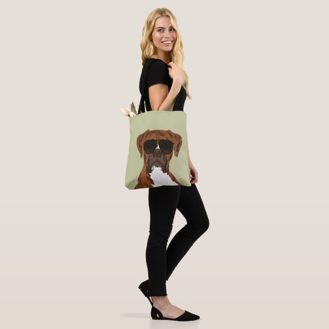 Cool Boxer Dog for Dog Lovers Tote Bag (On Model)