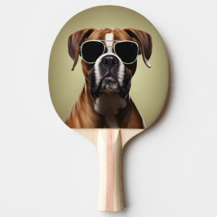 Cool Boxer Dog Ping Pong Paddle