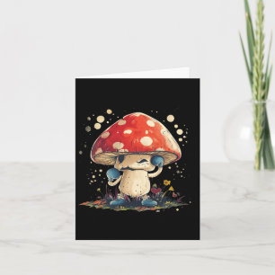 Cool Boxing Agaric For Vegetable And Mushroom Love Card
