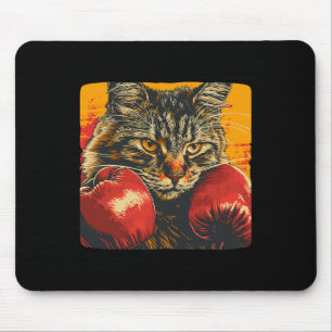 Cool Boxing Cat For Boxing Gloves And Cats Lovers  Mouse Pad