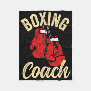Cool Boxing Coach Red Gloves Kickboxing Kickboxer Fleece Blanket