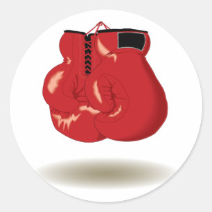 Cool Boxing Emblem Classic Round Sticker