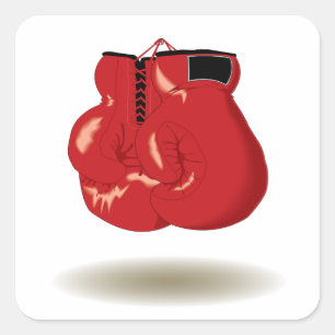 Cool Boxing Emblem Square Sticker