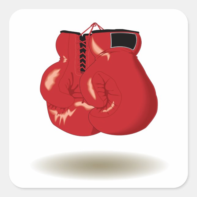 Cool Boxing Emblem Square Sticker (Front)