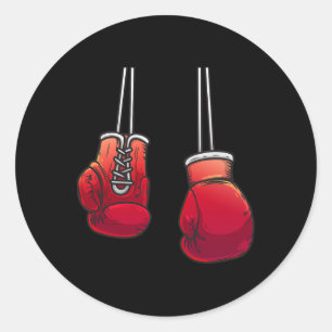 Cool Boxing Gloves For Boxer Fighting Lover Men Wo Classic Round Sticker