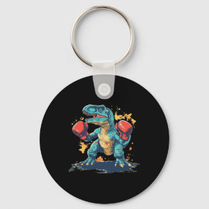 Cool Boxing Gloves With Dinosaur  Key Ring