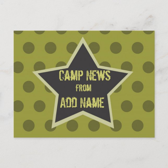 Cool Boy Customisable Camp Postcard (Front)
