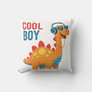 Cool Boy Dinosaur Headphones Sunglasses Cushion