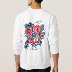 Cool Boy With Stylish Hobby Icons Sweatshirt