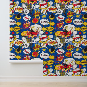 Cool boys comic pop tiled wallpaper
