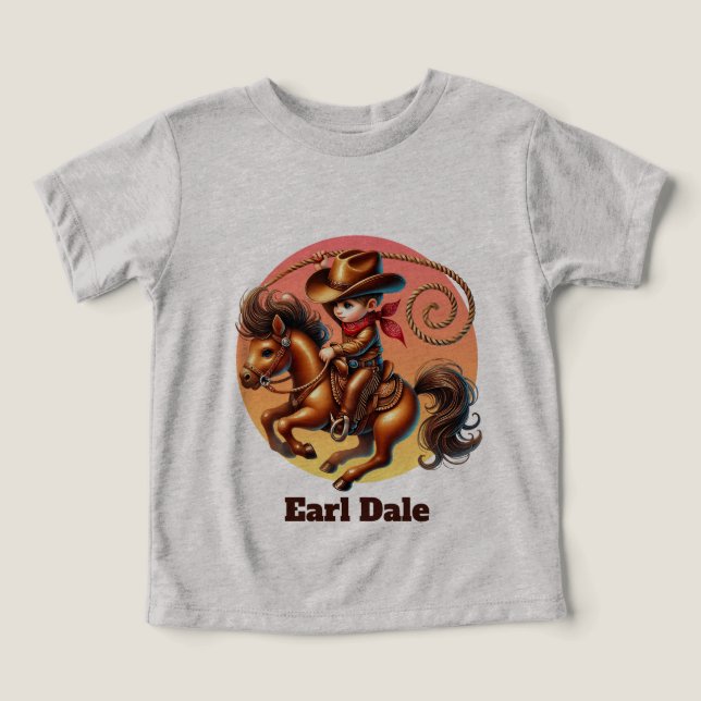 Cool boys cowboy customizable  (Design Front)
