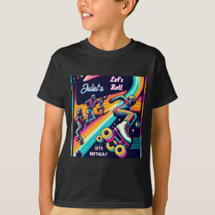 cool boys girls Roller Skating 13th Birthday T-Shirt