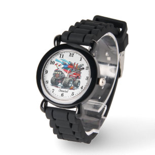 Cool boys monster truck add name watch