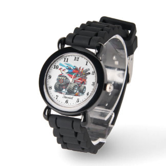 Cool boys monster truck add name watch