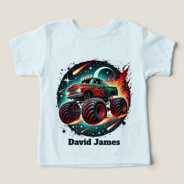 Cool boys monster truck customizable (Design Front)