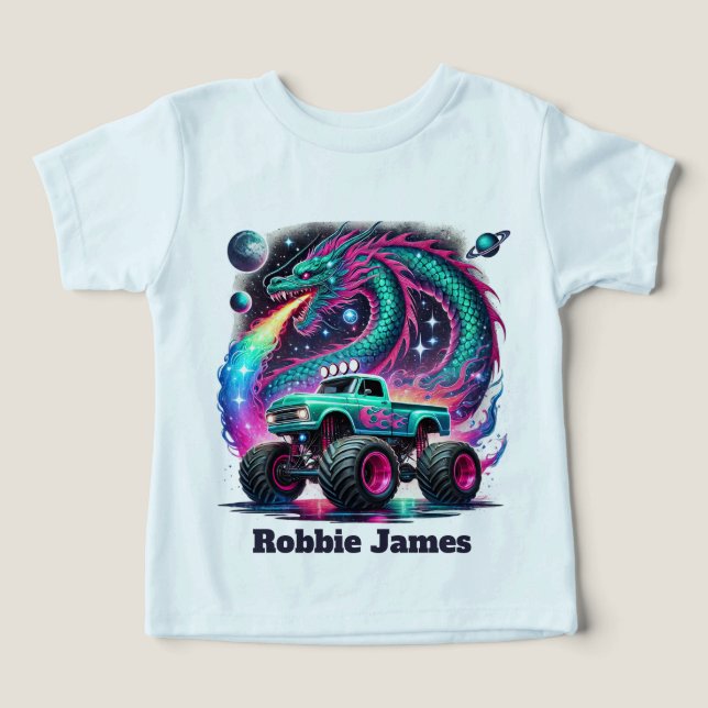 Cool boys monster truck customizable (Design Front)