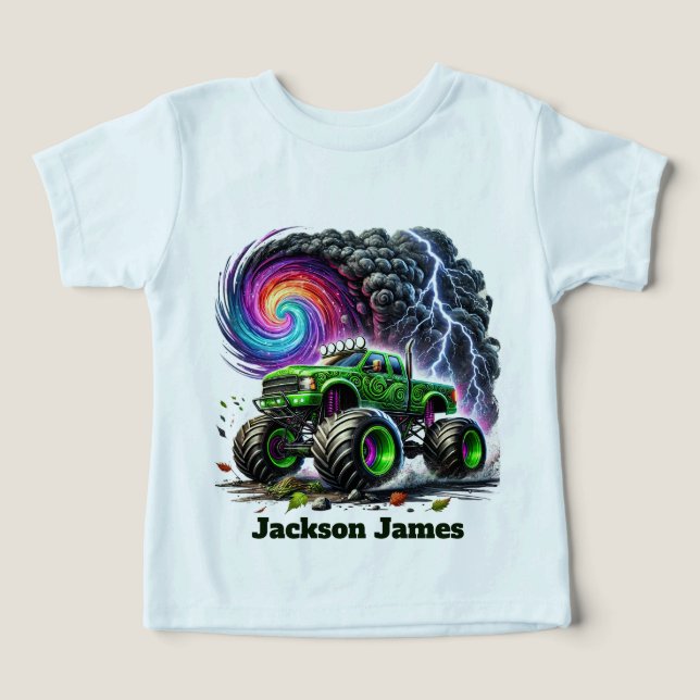 Cool boys monster truck customizable  (Design Front)