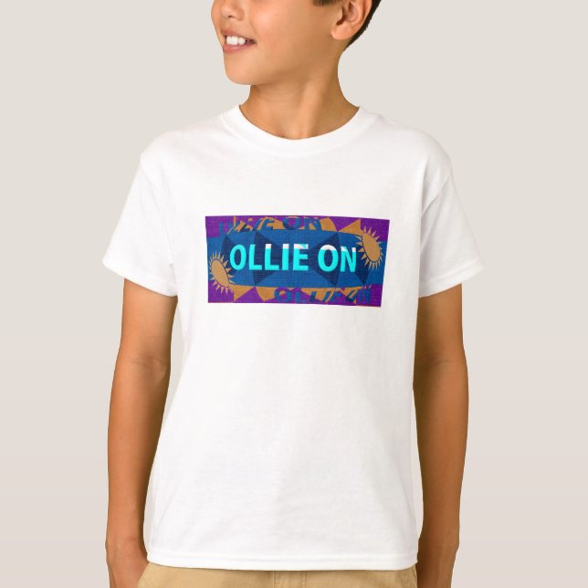 Cool Boys "Ollie On" Skateboarding T-Shirt (Front)
