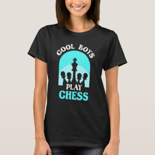 Cool Boys Play Chess Dad Player Hobby Match   Fath T-Shirt