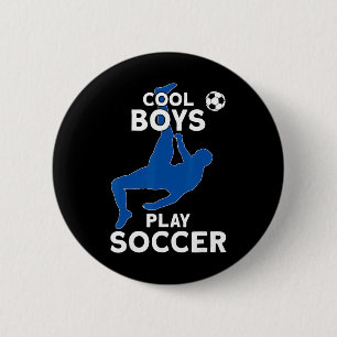Cool Boys Play Soccer 6 Cm Round Badge