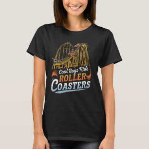 Cool Boys Ride Roller Coasters T-Shirt