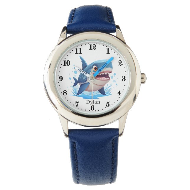 Cool boys shark add name watch (Front)