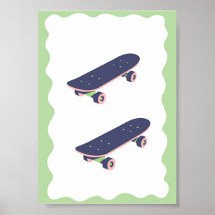Cool Boys Skateboarding Poster