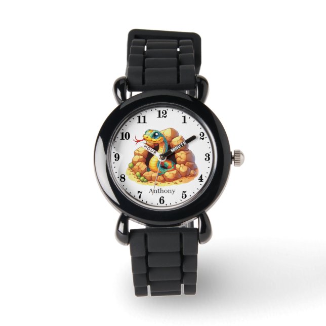 Cool boys snake lovers add name watch (Front)