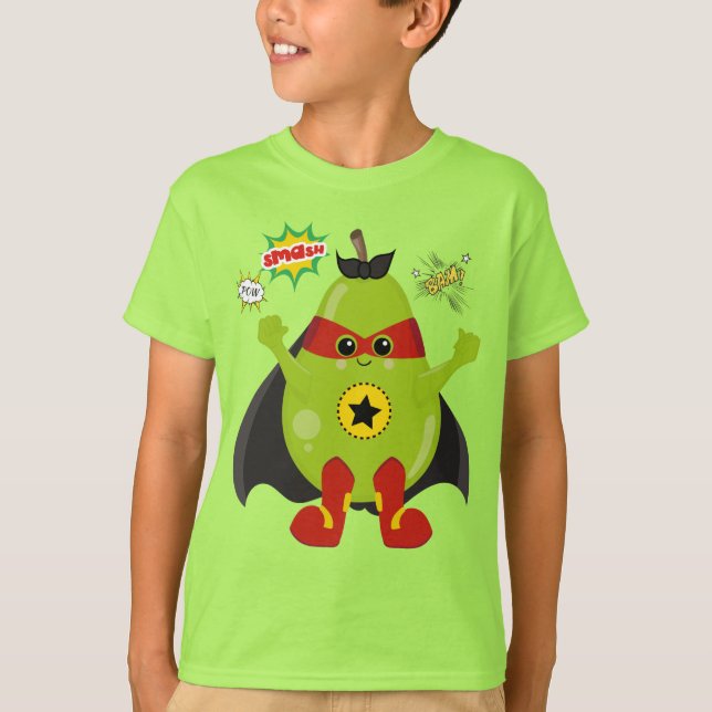 cool boys super hero pear summer Spring time T-Shirt (Front)