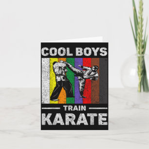 Cool Boys Train Karate Vintage Taekwondo Karate Card