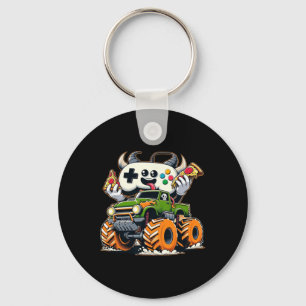 Cool Boys Video Game Pizza Lifted 4x4 Truck Key Ring