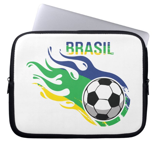 Cool Brasil Futebol Laptop Sleeve (Front)