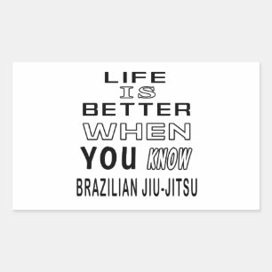 Cool Brazilian Jiu-Jitsu Designs Rectangular Sticker