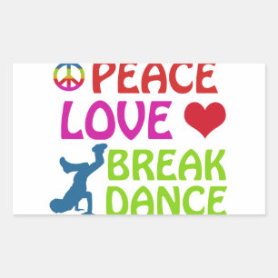 Cool Break dance designs Rectangular Sticker