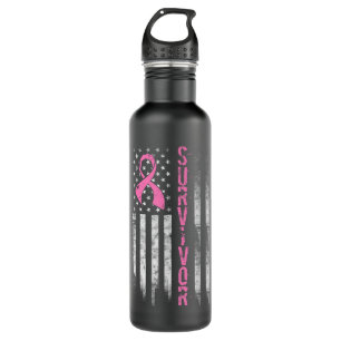 Cool Breast Cancer Survivor - Women Pink Flag 710 Ml Water Bottle