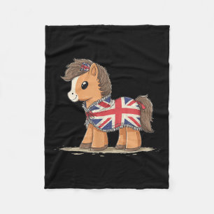 Cool British Horse Costume For Ny Lovers  Fleece Blanket