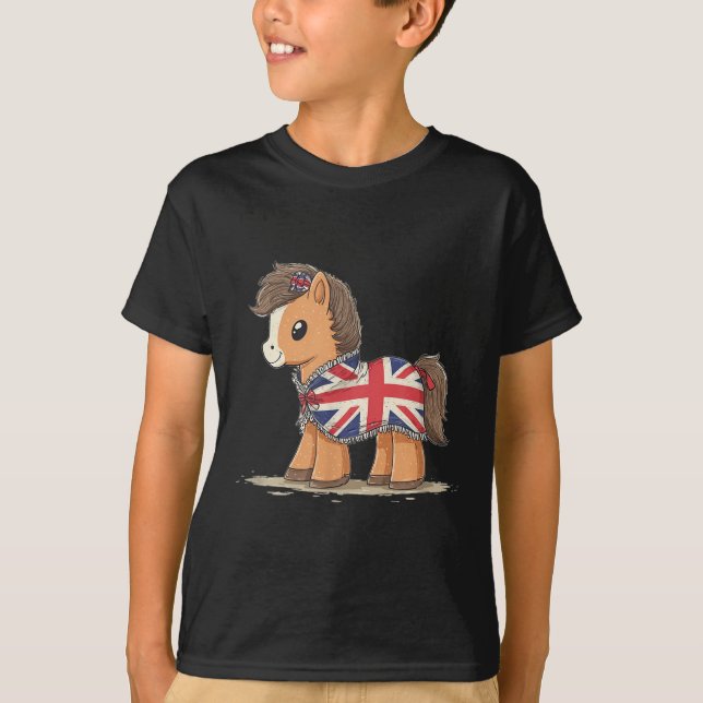 Cool British Horse Costume For Ny Lovers  T-Shirt (Front)